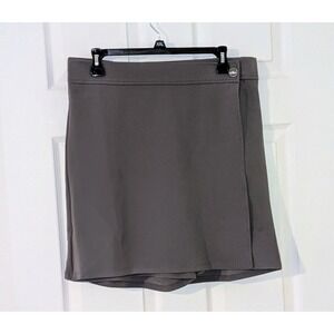 Kate & Mallory Skort Size L Gray Mini Skirt Shorts Casual Career Golf NWOT